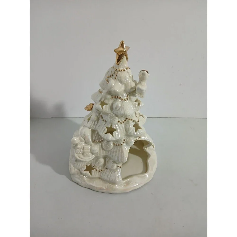 ​Vtg Target Trend Candle‎ Run Tree Lustre Santa Sleigh Reindeer Ceramic